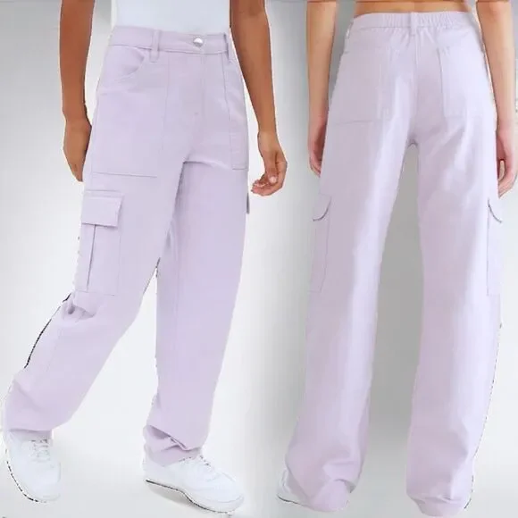 Aeropostale Purple Mid-Rise Utility Cargo Pants Size XXL - Picture 2 of 13
